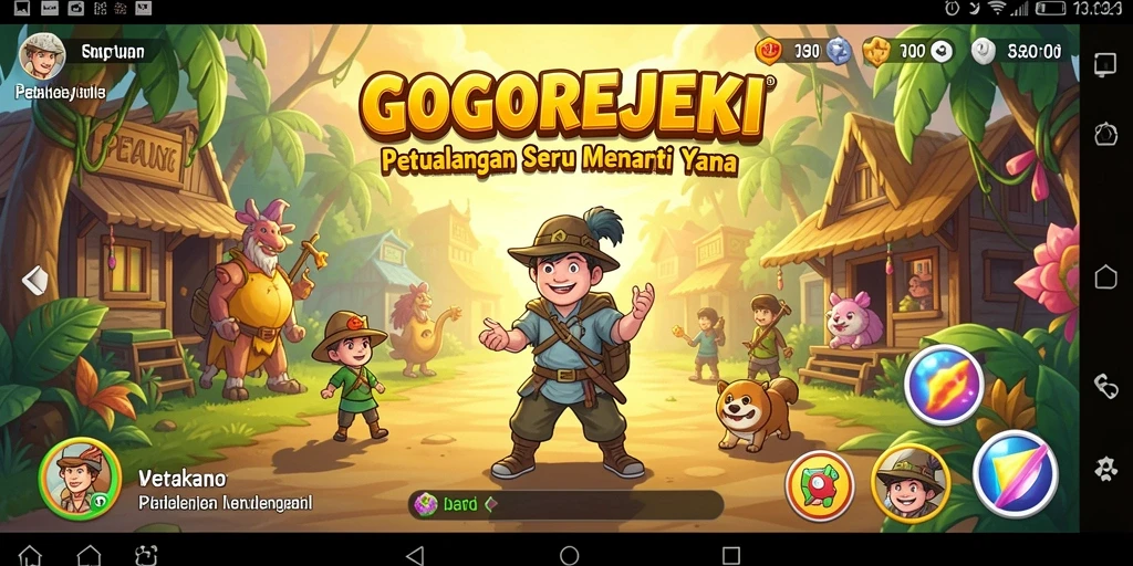 Tampilan antarmuka GOGOREJEKI yang menarik dan intuitif untuk petualangan.