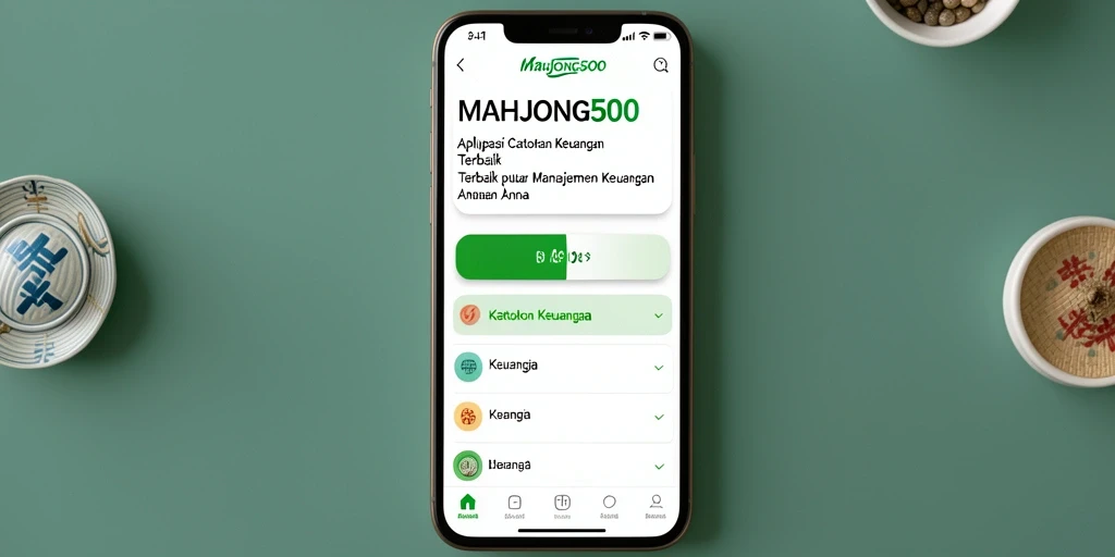 Tampilan antarmuka MAHJONG500 yang sederhana dan fungsional.