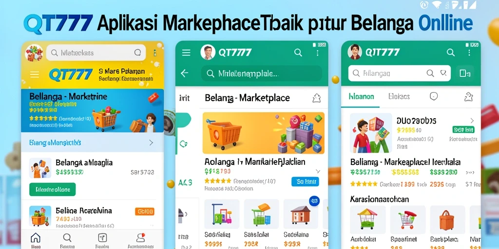 Antarmuka QT777 yang menarik dan mudah digunakan untuk belanja.