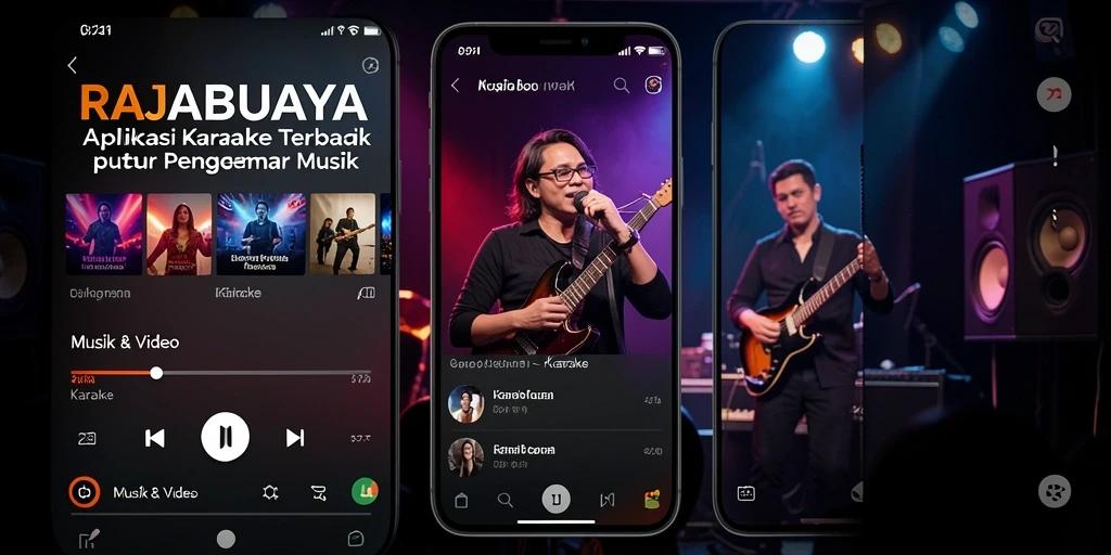 Antarmuka sederhana dan fungsional dari aplikasi Karaoke RAJABUAYA.