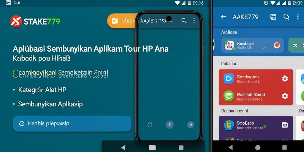 Tampilan antarmuka utama STAKE779 untuk menyembunyikan aplikasi dengan mudah.