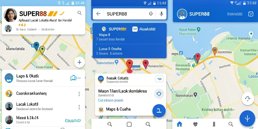 Screenshot SUPER88 menampilkan antarmuka pelacakan lokasi yang intuitif dan informatif.