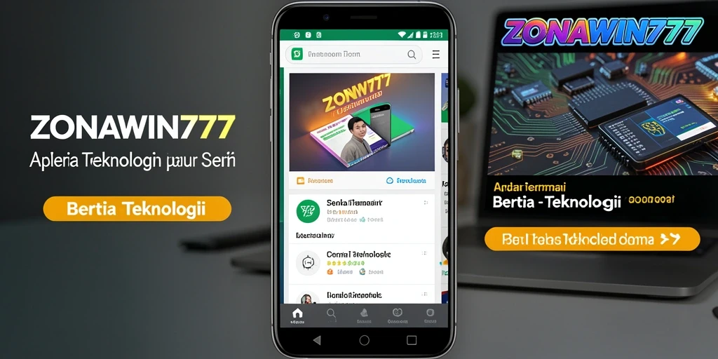 Tampilan antarmuka ZONAWIN777 menampilkan berita teknologi terkini.